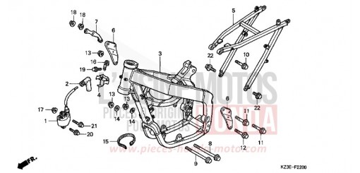 FRAME BODY CR250RY de 2000